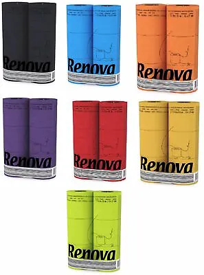 £9.99 • Buy Renova 3 Ply Soft Colour Toilet Loo Bathroom Tissue Paper Rolls 6 Pack