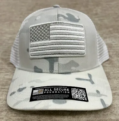 DEWALT  Men's  Flag Patch Mesh Ball Cap-Camo-American Flag-white & Greys • $29.99