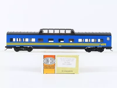 HO Scale Con-Cor 0001-000952 Via Rail 72' Dome Passenger Car #506 • $19.95