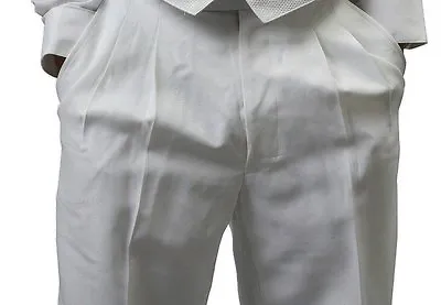 New Mens White Adjustable Tuxedo Pants 33 34 36 38 40 42 44 46 48 50 52 New • $24.99