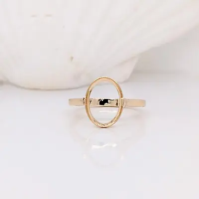 Minimalist Ring Mount In Solid 14k Gold W A 2 Prong Basket | Gemstone Setting • £451.22