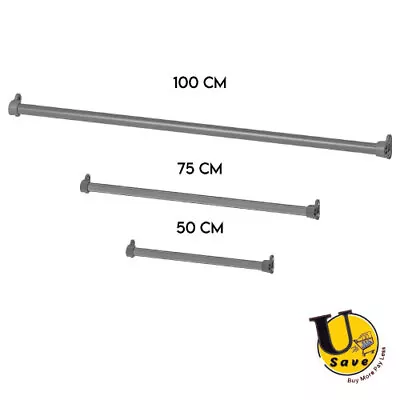 £12.99 • Buy IKEA KOMPLEMENT PAX Wardrobe Clothes Rails Hanging Storage Solution Dark Grey