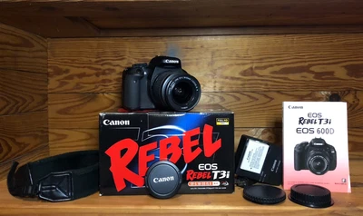 £189.46 • Buy Canon EOS Rebel T3i 18.0MP Digital SLR(5169B004) - 18-55mm Lens And Caps!