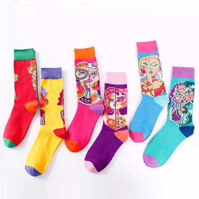 Hip Hop Socks Skateboard Youth Bright Colors Socks Rainbow Cotton Soft Socks • $23.80