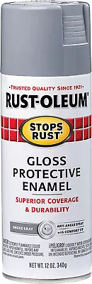 Rust-Oleum 7786830 Stops Rust Spray Paint 12-Ounce Gloss Smoke Gray • $9.89