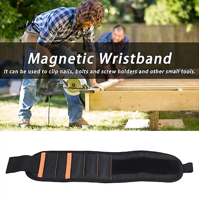 Polyester Screw Magnetic Wristband Breathable Durable Magnet Electrician Wrist • $11.20