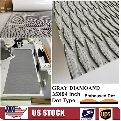 Gray EVA Foam Boat Flooring Marine Decking Mat Carpet 35 X94  Diamond Dot Type • $59.95