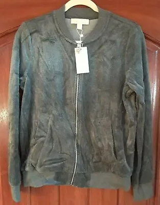 Nwt Michael Kors Ladies Derby Medium Velour Track Jacket Msrp 88.00 • $29.99