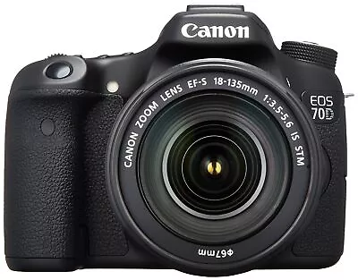 Canon Digital SLR Camera EOS70D Lens Kit EF-S18-135mm F3.5-5.6 IS STM Attached B • $1045.52