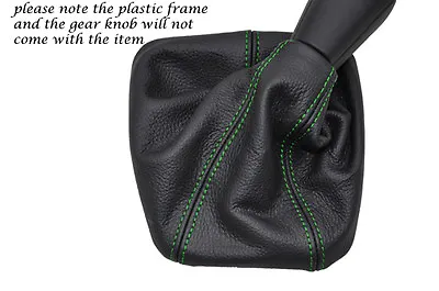 £23.38 • Buy Green Stitching Fits Skoda Yeti 2009-2013+ Leather Gear Gaiter Only