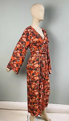 River Island Maxi Dress. Orange And Black. Size 14. Kaftan-esqe. Holiday. BBQ • £12