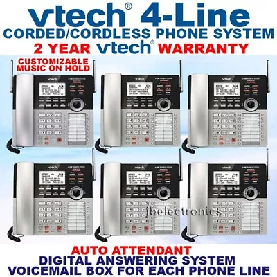 Vtech Cm18445 4-line Phone With 5 Cordless Desksets - Music On Hold - Brand New • $724.95