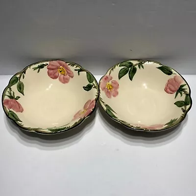 Franciscan Desert Rose Oatmeal Bowls Fine China 2 (C) Pink Green Floral Vintage • $15.95