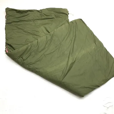 Vintage 1974 Coleman Green Sleeping Bag Ducks Tent Pattern Talon Zipper 76 X36  • $99.99