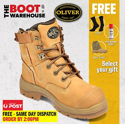 Oliver Work Boots 55332z Steel Toe Cap Safety Side Zip Scuff Cap  FREE GIFT! • $182.95