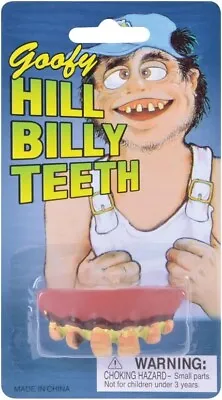 £1.99 • Buy Goofy Hillbilly Teeth~Ugly Fake False Dentures ~ Funny Joke Novelty Hill Billy