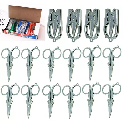 8/16 Pcs Mini Handy Folding Scissors Stainless Steel Travel Pocket Multi User US • $10.89