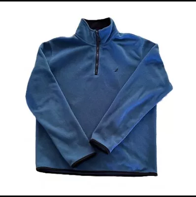 Nautica Men’s Fleece Sweater Half Zip Active Wear Blue Sz S • $10