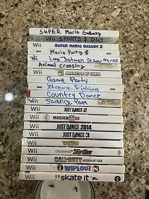 Lot Of Nintendo Wii Video Games Mario Party 8- Mario Galaxy- Wii Sports- Broken • $50