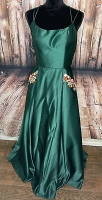 Blondie Nights Stacy Sklar Embroidered Long Formal Prom Dress Gown Pageant Sz 7 • $100