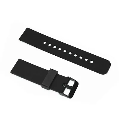 22mm Pebble Classic Smart Watch 301BL Silicone Rubber Wrist Watch Band Black • $10.95