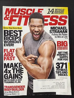 Muscle And Fitness October 2015 Magazine Michael Strahan Olympia Bodybuilding • $3.99