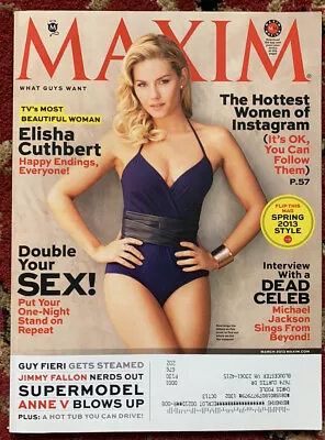 Maxim Magazine March 2013 Elisha Cuthbert Cover Model • $10.99