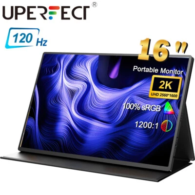 16  2K QHD 120Hz Portable Monitor Gaming Monitor 16:10 PC Screen 1200:1 500nits • $251.99