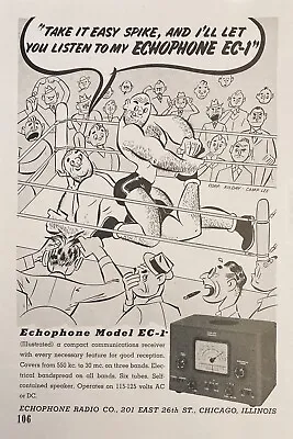 1943 Ad(k25)~echophone Radio Co. Chicago. Model Ec-1 Radio Receiver • $6.99