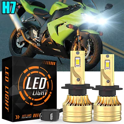 For Kawasaki Ninja ZX10R Z1000 Z750S Z800 Z900 H7 Motorcycle LED Headlight Bulbs • $30.49