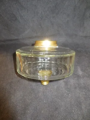 Vintage Antique Cut Glass Duplex Oil Lamp Fount Font • £45