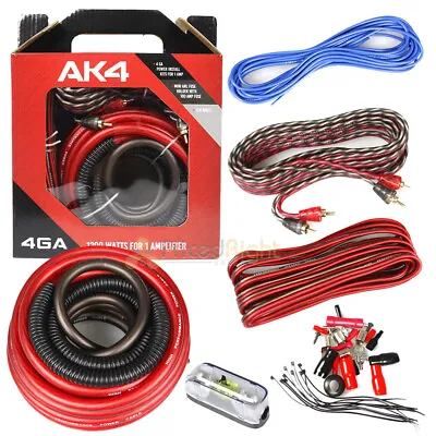 $26.95 • Buy DS18 4 Gauge Amp Kit Amplifier Install Wiring Complete 4 Ga Wire Car Audio New