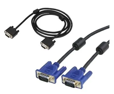 £2.95 • Buy VGA Cable 1.5m Long Computer Monitor  High Resolution Connection Video Cable 