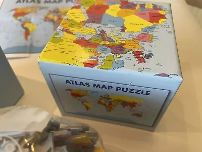 The Puzzle Cube.  Atlas World Map Jigsaw Puzzle 100 Pieces  260 X 380 Mm. • £5