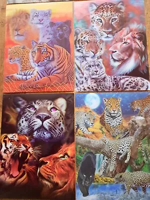 Joblot Of 30pcs 3D Art Mixed Wild Animals Pictures 30x40cm New Wholesale Lot F • £37.50