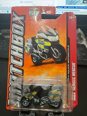 2013 Matchbox Heroic Rescue “ Bmw R-1200 Rt-p Police Motorcycle “ #114 • $1
