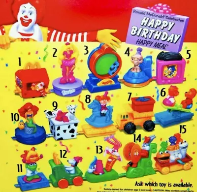 1994 McDonalds Happy Birthday Parade Happy Meal Toys Replacement Pieces YOU PICK • $1.99