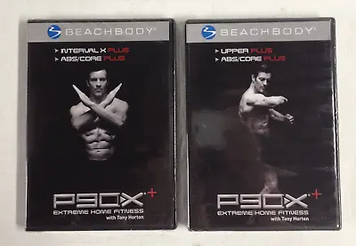 Lot Of 2 DVDs -Beachbody P90X+ - Interval & Upper Plus + Abs/Core - Tony Horton • $13