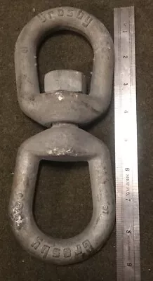 $59.99 • Buy Large Crosby Swivel 9” C3E Galvanized. Double Eye Hook. 2” Opening