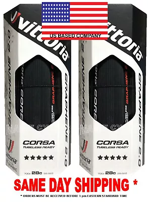 Vittoria Corsa G 2.0 TLR TUBELESS Clincher 700 X 28 All Black  USA Based • $65.90