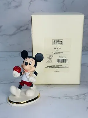 Lenox Disney Mickey Mouse  Off To School Mickey  Porcelain Figurine With COA • $74.99