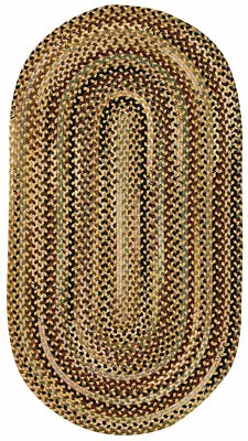 $147 • Buy Capel Rugs  Bangor  Wool Variegated Country Braided Oval Rug Amber Gold #100 