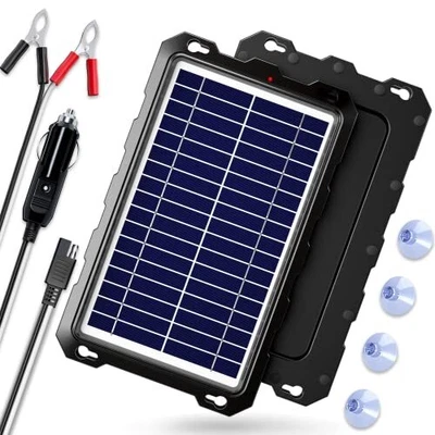$64.51 • Buy Solar Battery Charger 12 Volt 10W Solar Panel Kit For Car, Boat, RV, Trailer,...