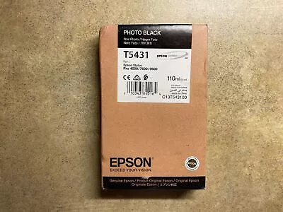 Genuine Epson T5431 Ink Photo Black Stylus Pro 4000 7600 9600 110ml • $42.99