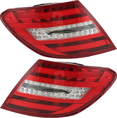 For 2012-2014 Mercedes Benz C Class Tail Light LED Set Driver And Passenger Side • $370.24