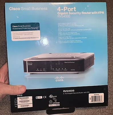 Cisco RVS4000 V2: 4-Port Gigabit Security Router With VPN Small Business • $30