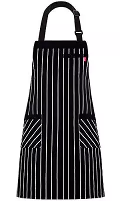 ALIPOBO Aprons For Women And Men Kitchen Chef Apron With 3 Pockets And 40  Lo... • $18.49