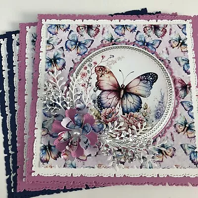 £1.50 • Buy Card Making 12 Base Layering Die Cuts+4 Toppers + Foliage+4 Hand Made Flowers