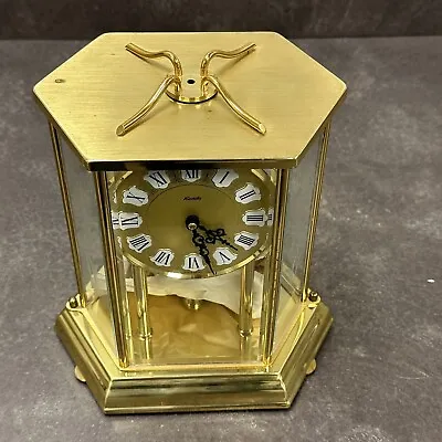 VTG Kundo Kieninger & Obergfell 400 Day Mantle Anniversary Clock Brass Germany • $168.61