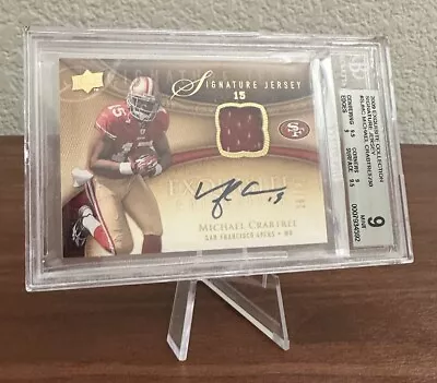 2009 UD Exquisite Michael Crabtree Signature Jersey RPA Rookie RC Patch Auto /30 • $100